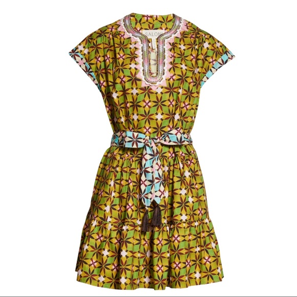 SALONI Ashley Floral Print Cotton Babydoll Minidress (4) - Picture 12 of 13